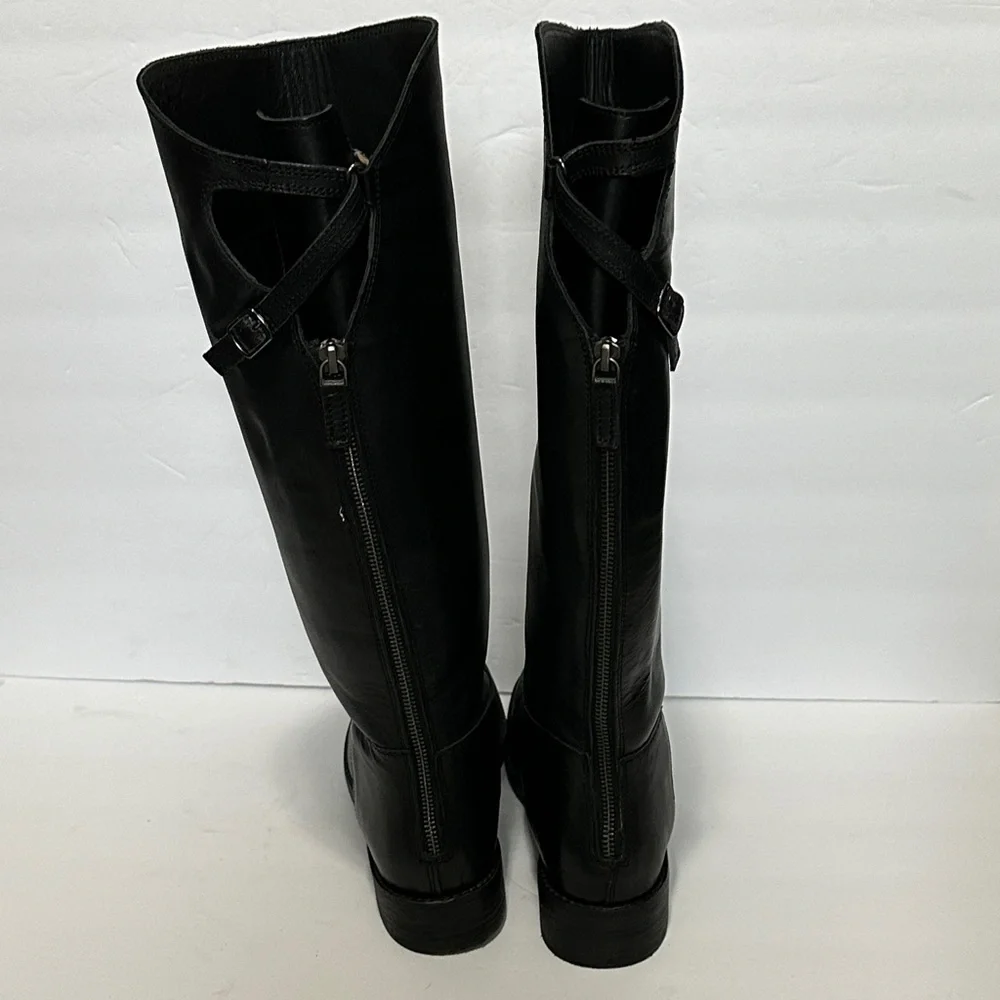 Free People™ Women's 7 M (EU 38) Everly Equestrian Boot in Faded Black NWOT